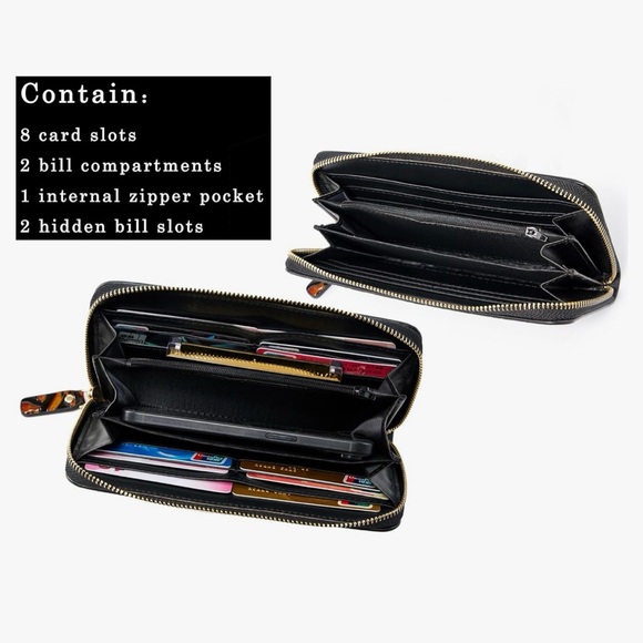 Floral Embossed Wallet - Red and Black - Picture 6 of 6